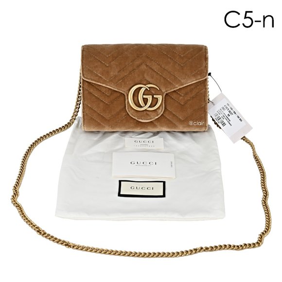 Gucci GG Marmont Matelassé Velvet Mini Chain Bag - Picture 5 of 8